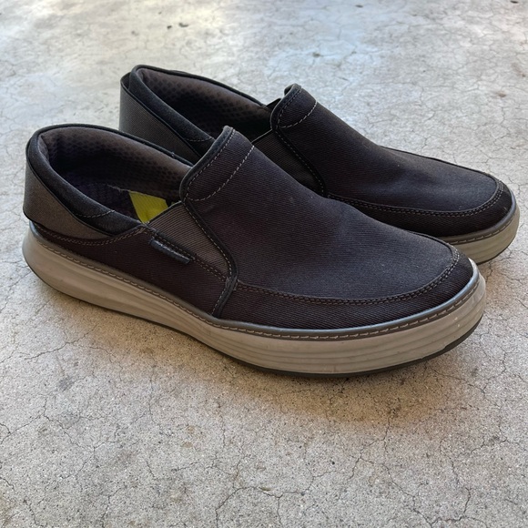 Men's Skechers Moreno Welmar Black/gray Low Trainers Slip On Loafer Shoes Sz 11 - Picture 1 of 6